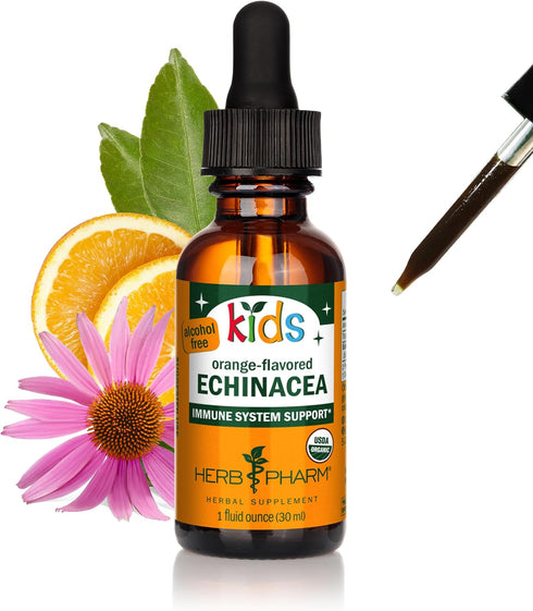 Herb Pharm Kids Certified-Organic Alcohol-Free Echinacea Glycerite Liquid Extract, 1 Ounce...