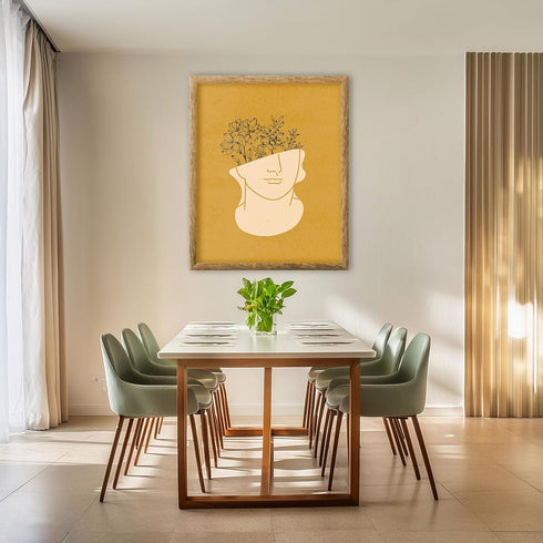 Posterizer 1 pcs-Aesthetic Minimalist chic Line Art-grow your mind-Abstract & Modern Art-Fantasy & Fiction Art-Gift for Art Lovers- UNFRAMED Wall ...