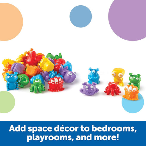 Learning Resources Grab & Sort Fine Motor Alien Counters - 37 Pieces, Ages 3+ Toddler Learning Toys, Math Counters for Kids, STEM Toys for Kids, P...