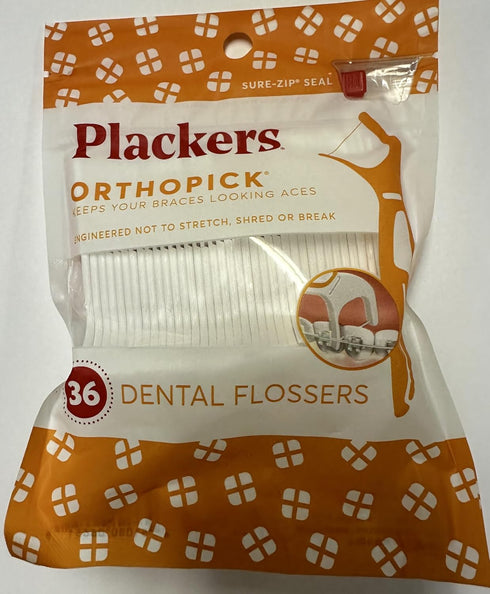 Plackers Orthopick Flosser for Braces, Pack of 4 (36 Flossers Each)...