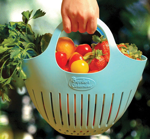 Hutzler Mini Colander garden basket, Small, Eggshell Blue...
