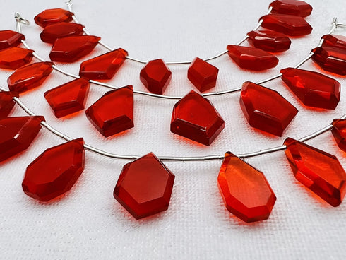 1 Strand Coral Quartz 10 Pcs Beads Size 4X14-5X20Mm Fancy Shape Cut Faceted Beads For Jewellery Making, Beading & Craft Supplies Kcrafts-Rk_K04...