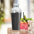 OGGI Groove Insulated Cocktail Shaker-17oz Double Wall Vacuum Insulated Stainless Steel, Tritan Lid has Built In Strainer, Ideal Cocktail Mixer, M...