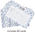 C.R Gibson Q12-24018 Double Sided Recipe Cards, 40pcs, 4'' W x 6'' L, True Blue...