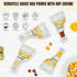 48 Pack Salad Dressing Container to Go, 3.5oz Small Disposable Food Storage Bag, Yogurt Applesauce Pouch, Snack Sauce Condiment Container, Nut Fru...