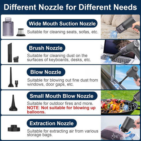 Small Car Vacuum Cordless, Mini Handheld Vacuum 6000PA Suction,3 in 1 Portable Vacuum Cleaner & Air Duster & Pump,Mini Car Vacuum Cleaner Recharge...