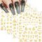 Christmas Nail Art Stickers 9 Sheets Christmas Nail Decals 3D Self-Adhesive Snowman Deer Bells Nail Sticker Red Snowflake Nail Art Design Decals D...