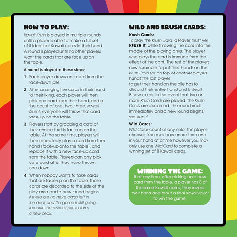 AQUARIUS Kawaii Krush Card Game - Fun Family Party Game for Kids, Teens & Adults - Entertaining Family Game Night Gift - 2 to 7 Players - Ages 6 &...