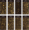 Gold Stamping Stickers for Kids & Toddlers 8 Sheets 400+ Gilding Peel-Off Stickers for Scrapbooking Bullet Journal Including Outer Space,Leaves,Sn...