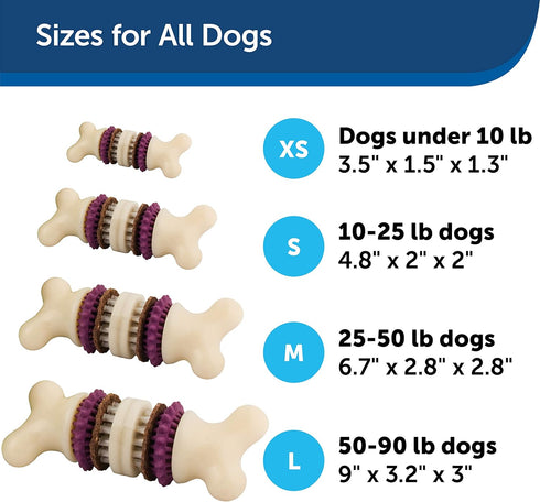 PetSafe Busy Buddy Bristle Bone - Treat-Holding Toy for Dogs - Treat Rings Included - Treats Thoroughly Mixed During Bake to Prevent Choking - Rig...