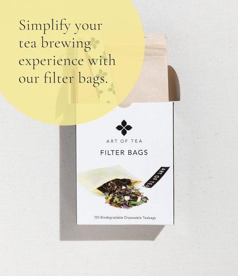 Art of Tea | Organic Egyptian Chamomile Tea Bags - Caffeine Free Herbal Tea | 50 Eco Friendly Pyramid Tea Bag Sachets...