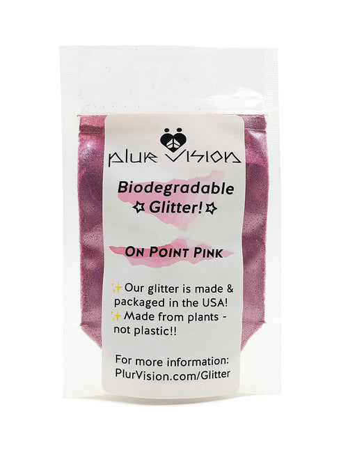 On Point Pink Biodegradable Glitter 1/2 Ounce - Made from Plant Cellulose, Earth Friendly. Perfect for Body, Cosmetics, Crafts, DIY Projects. Can ...