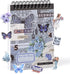 RISYPISY 473PCS Vintage Washi Sticker Book for Scrapbookling - 50 Sheets Blue Pre-cut Journaling Stickers, Ephemera for Junk Journal Supplies DIY ...
