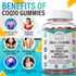 Coq10 Gummies Red Yeast Rice Magnesium Gummy Supplements Omega 3 Niacin Zinc Vitamin K2 D3 B3 - Heart Health Support Vitamins for Women and Men, A...