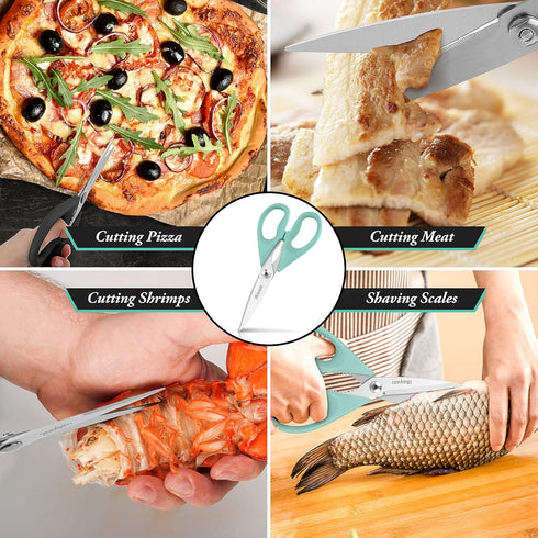 Kitchen Shears, iBayam Kitchen Scissors All Purpose Heavy Duty Meat Scissors Poultry Shears, Dishwasher Safe Food Cooking Scissors Stainless Steel...