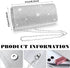 4 Pieces Rhinestone Jewelry Set with Purse for Women Sliver Bling Prom Crystal Jewelry Set With Glitter Rhinestone Necklace Choker Bangle Dangle E...
