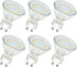 GU10 Light Bulbs Non-Dimmable, 6-Pack GU10 LED Light Bulbs 50watt Equivalent for LED Recessed Track Lighting 2700K Warm White, 4W 120V LED Bulbs w...
