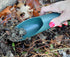 HOME-X Soil Scoops, Small Gardening Tools, Potting Scoopers, Bonsai Tool, Set of 2 Different Sizes – Green- 6 ½” x 2 ½ “ and 6 ¼ “ x 1 ¾ “...