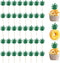 48PCS Pineapple Cupcake Donut Cake Toppers, Pineapple Cute Cupcake Picks for Summer Tropical Hawaiian Party Cake Decorations...