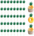 48PCS Pineapple Cupcake Donut Cake Toppers, Pineapple Cute Cupcake Picks for Summer Tropical Hawaiian Party Cake Decorations...