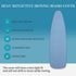 Ironing Board Cover and Pad | 100% Cotton Cover with Padding Standard Size with Aluminum Coating | Heat-Reflective Ironing Board with Elastic Edge...
