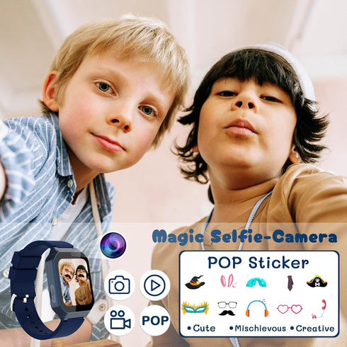 Kids Smart Watch Boys 5-7 8-10, Kids Watch with 26 Games, Kids Pedometer Watch with Learning Card Audio Book Camera Player Calculator Alarm Calend...