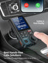 Nulaxy FM Bluetooth Transmitter for Car, Strong Microphone Bluetooth Car Adapter with 1.8" Color Screen for Hands-Free Calls, Supports QC3.0 Charg...