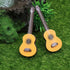Healifty Base Guitar 4PCS Wooden Miniature Guitar Dollhouse Mini Musical Instrument Photo Props Doll House Model Home Decor...