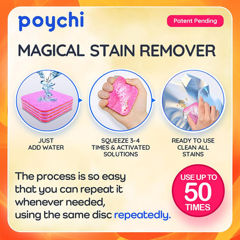 Magical Fiber Stain Remover - Use as Spot Remover- No Dry Cleaning Food, Grease, Coffee Off Laundry, Tea, Fabric, Pet Stains, Stain Remover for Cl...