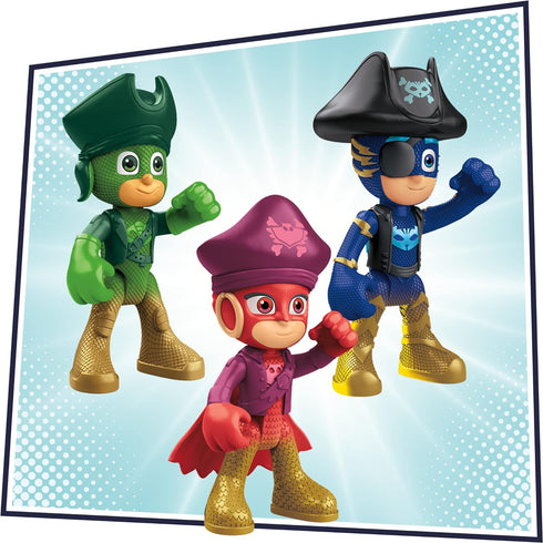 PJ Masks Ahoy Heroes Action Figure Set, Preschool Toy for Kids Ages 3 and Up, Includes 4 Action Figures and 1 Accessory...