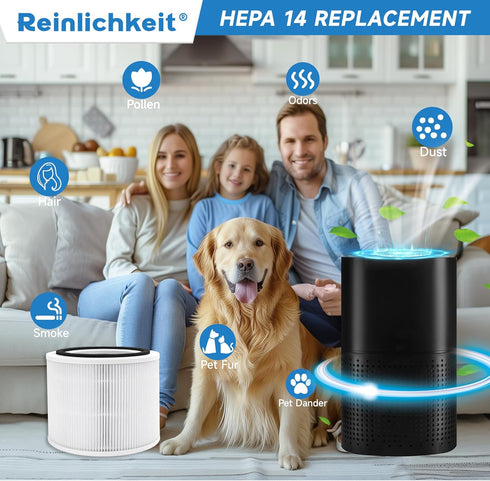 HEPA 14 Replacement Filter Compatible with Puro 240 Air Purifier, 3-in-1 True HEPA Filter Replacement, Model 14, 1 Pack...