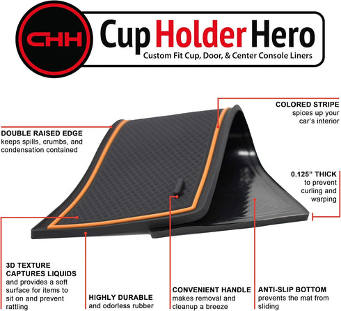 CupHolderHero Fits Subaru Crosstrek 2018-2023 and Subaru Impreza 2017-2023 Accessories, Custom Non-Slip Anti-Dust Cup Holder Inserts, Center Conso...