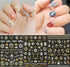 20 Sheets Nail Art Stickers Gold Nail Decals Metallic 3D Self Adhesive Flower Diamond Designs Luxury Nail Stickers Supplies for Women Nail Manicur...