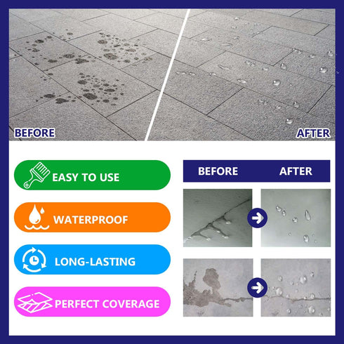 Invisible Waterproof Agent, Waterproof Insulation Sealant, Super Strong Adhesive Invisible Leak Sealing Adhesive, Used for Bathroom, Kitchen, and ...