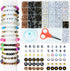 Amaney 1500 Pieces 6 Colors 4x7mm Round Acrylic Alphabet Letter Beads A-Z Mixed and Crystal Line for Jewelry Making...