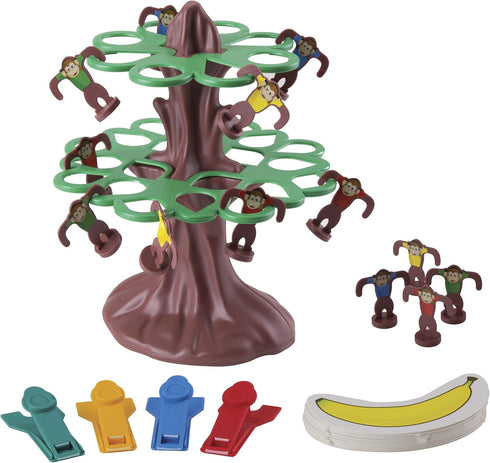 Pressman Jumpin' Monkeys: Catapult Your Monkeys Into The Tree to Win, Multi, 5"...