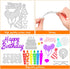 30 Pieces Dies Cut, Metal Happy Birthday Cake Cutting Dies Happy Birthday Balloons Cake Stencils Cutting Dies for Birthday Party Card Making Ballo...
