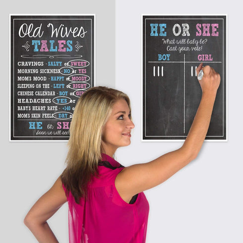 Katie Doodle - Gender Reveal Decorations Kit - Interactive Party Games & Decor...