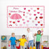 Summer Umbrella Heart Cutouts - 102Pcs Happy Valentine's Day Love Flowers Chocolate Bulletin Board Cutouts Classroom Decoration Umbrella Heart Tri...