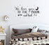 Wall Decal Kids We Love You to The Moon and Back Quote Wall Decals Nursery Vinyl Wall Stickers for Baby Boys and Grils Bedroom Scandinavian Wall D...