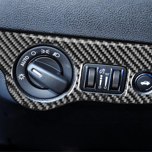 1-PCS Carbon Fiber Cover Panel Headlight Switch Panel Interior Trim Kit for Dodge Charger 2011 2012 2013 2014 Accessories......