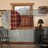 VHC Brands Primitive Kitchen Window Curtains-Heritage Farms Tier Pair, L24 x W36, Deep Burgundy Red...