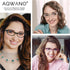 AQWANO Women Reading Glasses Computer Blue Light Blocking 4 Pack Fashion Stylish Cat Eye Designer Readers Anti Glare Eyestrain Eyeglasses, 1.75...