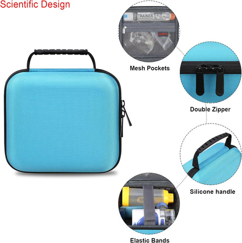 Carrying Case for Portable Handheld Inhaler Nebulizer Machine Asthma Inhaler Spacer, EpiPen Travel Medicine Kit, Handheld Mesh Atomizer Machine Ho...
