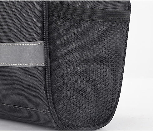 Bike Handlebar Bag Bicycle Basket Waterproof Mountain Cycling Pack with Touchable Transparent Cell Phone Pouch Reflective Stripe Bike Front Basket...