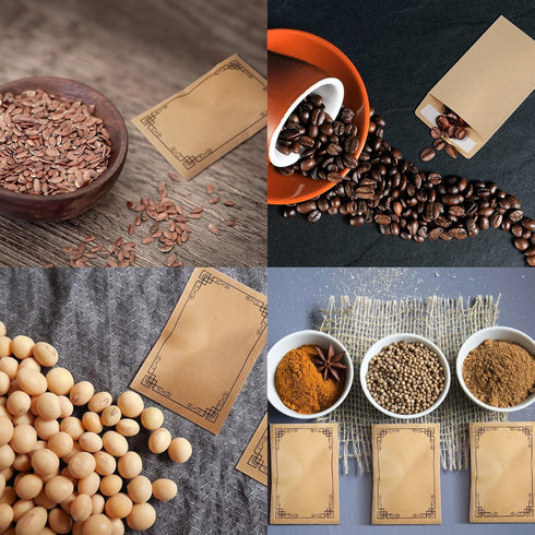 Eaasty 200 Packs Seed Envelopes Coin Envelopes 2.3x3.5 Inches Small Parts Kraft Seed Saving Envelopes Self Adhesive Seed Storage Packets for Stora...