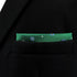 S&W SHLAX&WING Men's Pocket Square Emerald Green with Blue Flower for Suit Jacket Wedding...