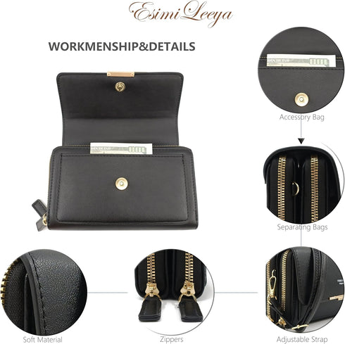 Esimileeya Crossbody Bags for Women Trendy Clutch Handbag Purses for Women Small Lady Cell Phone Wallet Shoulder Bag...