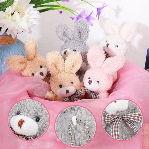 12 Pcs Mini Plush Stuffed Animal Bulk 4 Inch Back to school Halloween for DIY Kids Birthday Carnival School Prizes Gift Goodie Bag Filler(Pink, Ap...