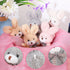 12 Pcs Mini Plush Stuffed Animal Bulk 4 Inch Back to school Halloween for DIY Kids Birthday Carnival School Prizes Gift Goodie Bag Filler(Pink, Ap...